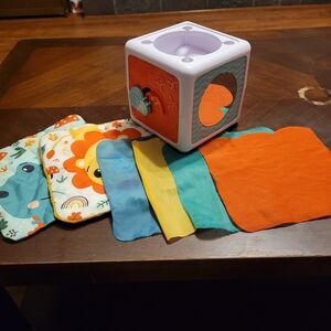 Fisher-Price Colorful Animal Cube with Fabric Pieces